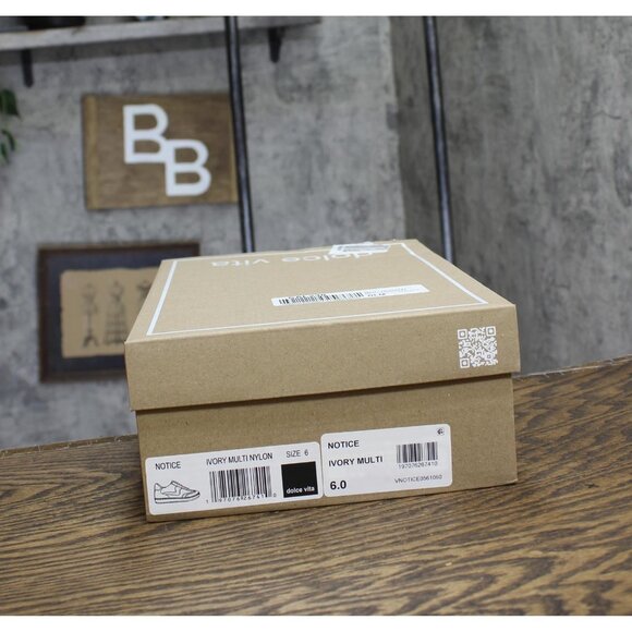 Dolce Vita Womens Lace Up Notice Sneakers NOTICE Ivory Multi Nylon Brown 6M - Picture 6 of 9